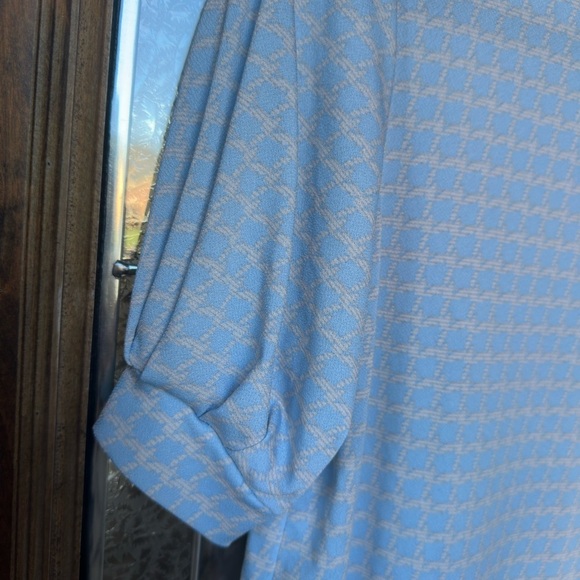 Misia Light Blue Geometric Blouse - Picture 3 of 5